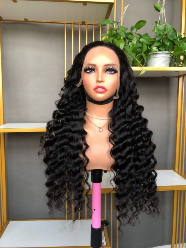 Parisa - 30 inch Luxury Natural Black Color 13x4 Transparent Lace Frontal Wig